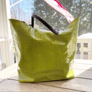 Neiman Marcus Croc Print Tote